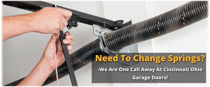 Broken Garage Door Spring Cincinnati Ohio